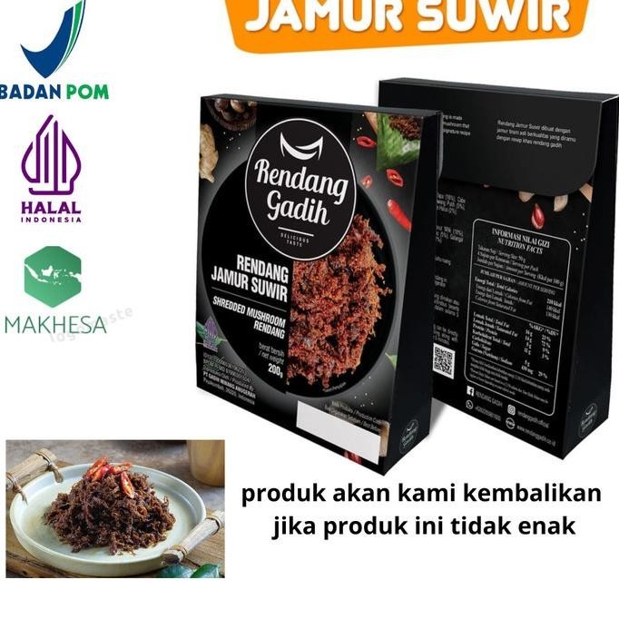 

Rendang Gadih - Rendang Jamur Suwir Makanan Instan