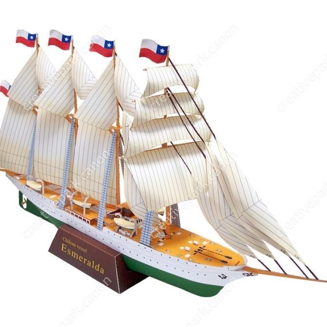 

Papercraft DIY Kapal Layar Esmeralda Miniature