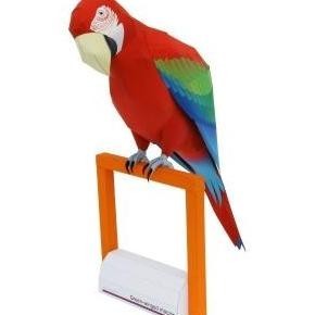 

DIY Miniatur Papercraft Hewan Burung Macaw Sayap Hijau