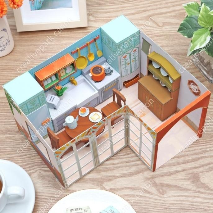 

Kerajinan DIY Papercraft Dapur Miniatur