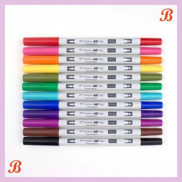 

| KG | TOMBOW ABT PRO BRUSH PEN BASIC PALETTE SET 12 CALLIGRAPHY CRAFT