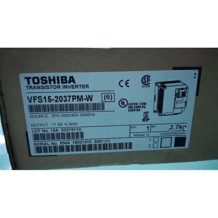 [New] Inverter Toshiba Vfs15-2037Pl Toshiba Vfs15-2037 Berkualitas