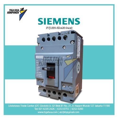 [New Ori] Mccb 3Vj1220-5Da32-0Aa0 3P 36Ka 200A Siemens Berkualitas