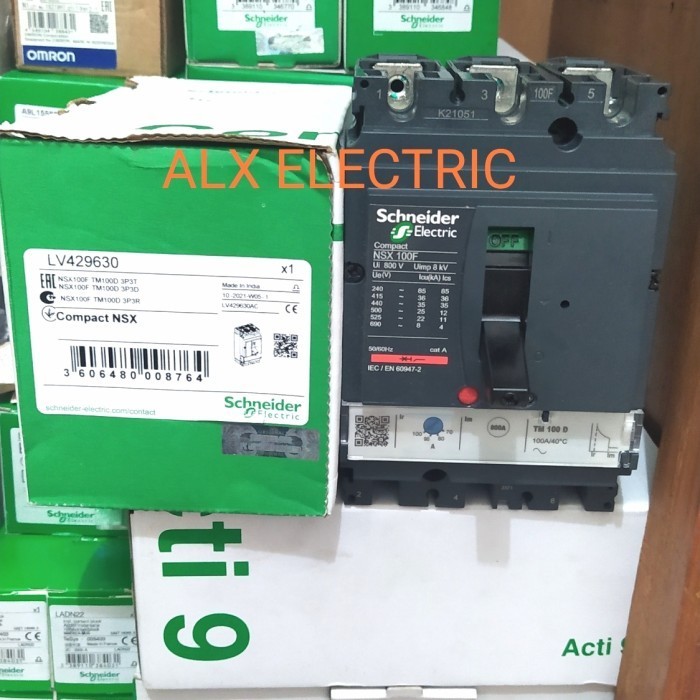[New Ori] Mccb Breaker Schneider Nsx100F 3P 100A 36Ka Lv429630 Nsx100 Nsx 100 Terbaru