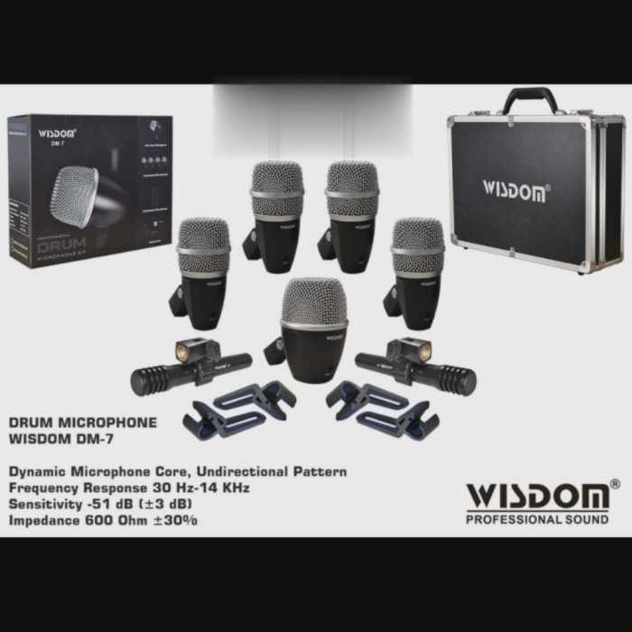 [New] Mic Wireless Drum Wisdom Dm7 Original Free Koper Limited