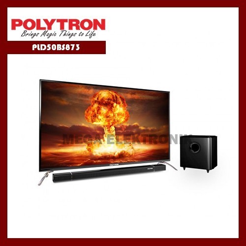 [New] Polytron Pld50Bs873 Led Tv 50 Inch Digital Full Hd Tv Cinemax Soundbar Diskon