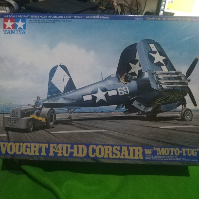[Original] Pesawat Voufght F4U-1D Corsair With Moto-Tug Tamiya 1/48 Modelkit Diskon