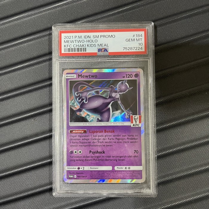✅Baru Mewtwo Holo Psa 10 Pokemon Indo Promo Kfc Berkualitas