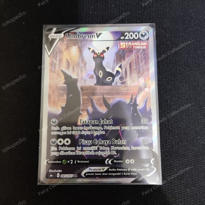 ✅Baru Umbreon V Sr Alternate Art Pokemon Tcg Indonesia Limited Edition Terbaru