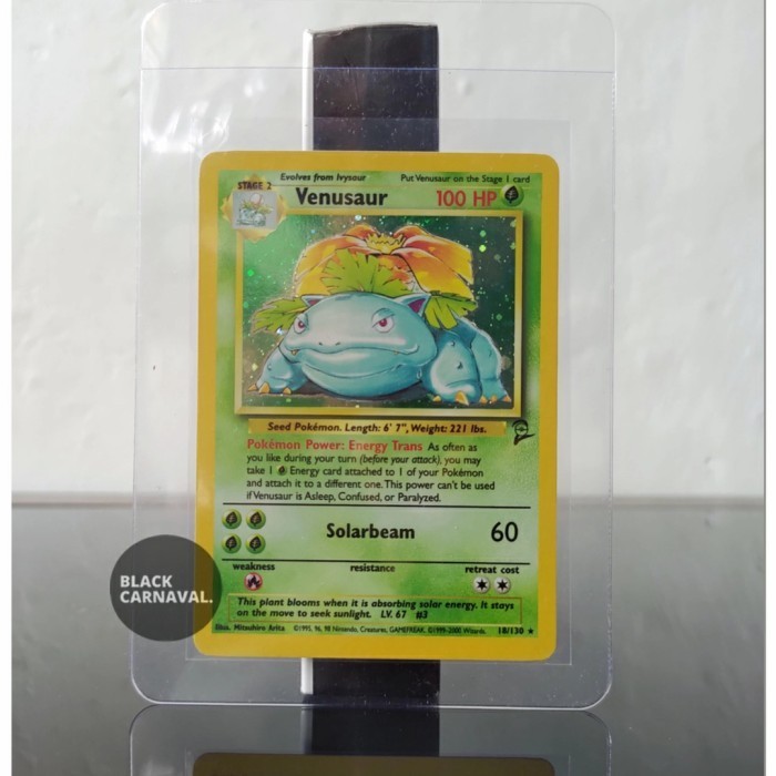 ✅Baru Venusaur 18/130 Holo Kartu Pokemon Tcg English 1999 Terbaru
