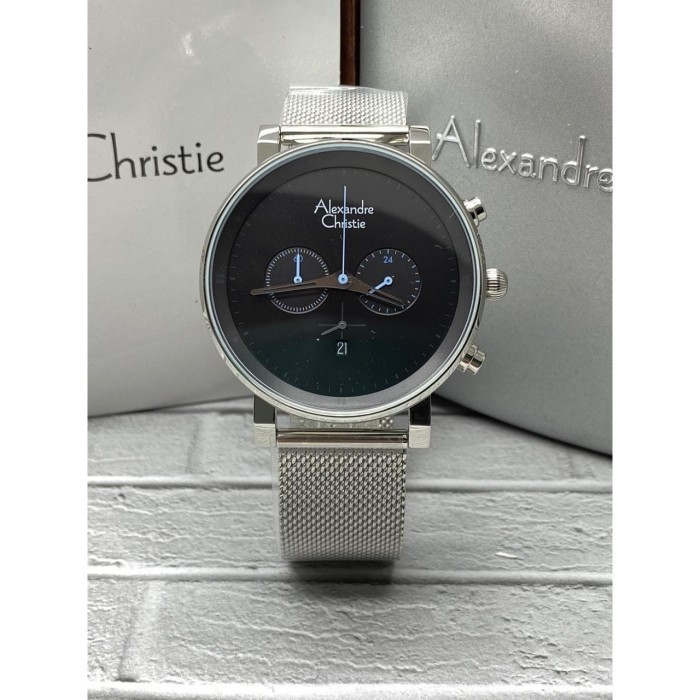 ✅New Jam Tangan Pria Alexandre Christie Ac 6547 Original Silver Terbaru