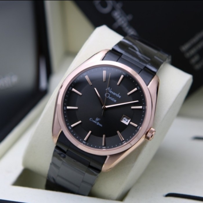 ✅New Jam Tangan Pria Original Alexandre Christie Ac 8648 Md All Stainless Terbaru