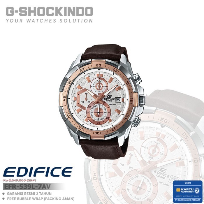 ✅New Ori Casio Edifice Efr-539L-7Av / Efr-539L-7Avudf Original Berkualitas