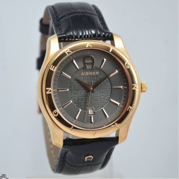 ✅New Jam Tangan Pria Aigner Lazio Ii A32189D Leather Original Swiss Made Berkualitas