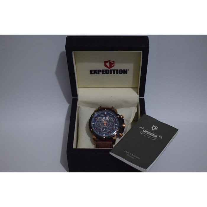 ✅New Ori Expedition E6669M Black Brown Leather Original Garansi 1 Tahun Limited