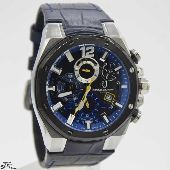 ✅Original Jam Tangan Pria Charles Jourdan Cj 1014 Silver Leather Original Murah Terbatas