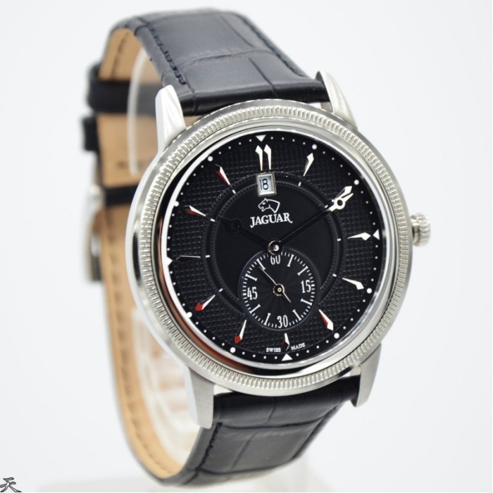 ✅Original Jam Tangan Pria Jaguar J664 Silver Leather Kulit Original Swiss Made Limited