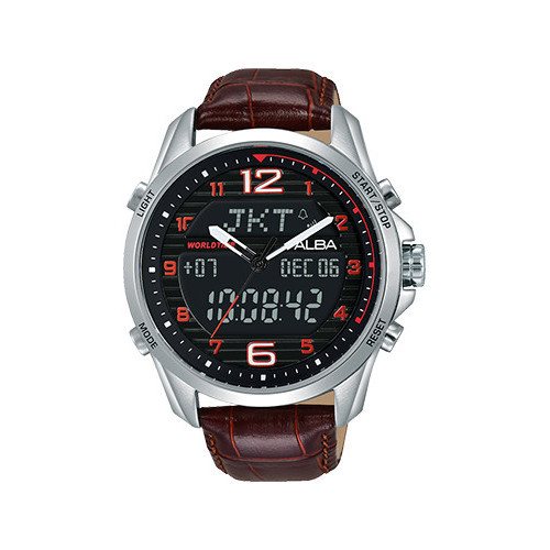✅Original Alba Digital Az4033X1 World Time Brown Az4033 Limited