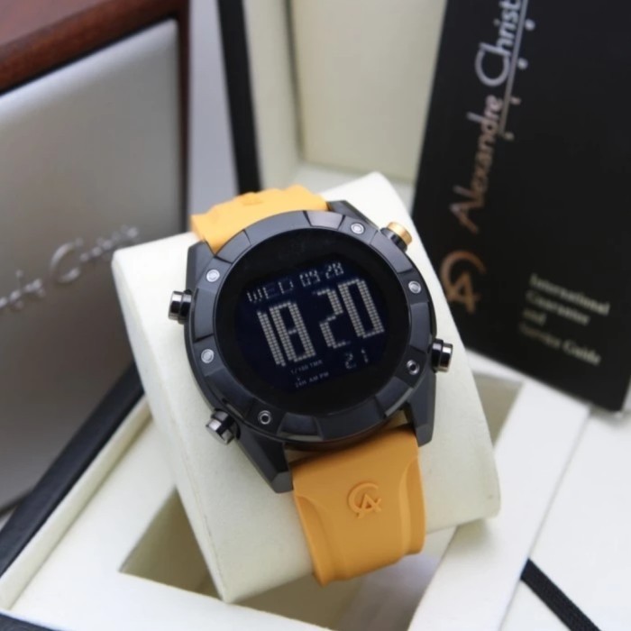 ✅Ready Alexandre Christie Ac 9372 Black Yellow Ac9372 Pria OriginalRubber Diskon