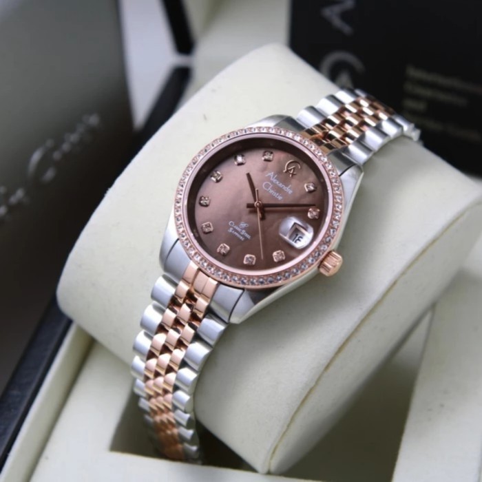 ✅Ready Alexandre Christie Ac 5012 Silver Rosegold Brown Ac5012 Wanitaoriginal Diskon