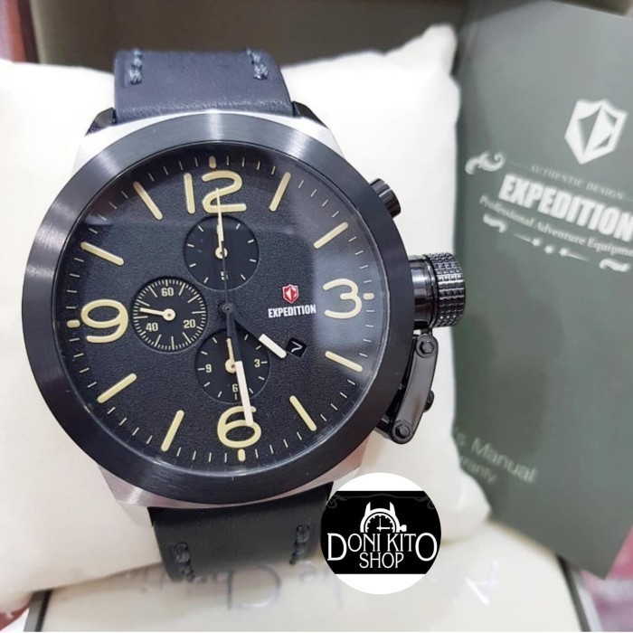 ✅Sale Jam Tangan Pria Original Expedition E-6339 Silver Black Terbaru