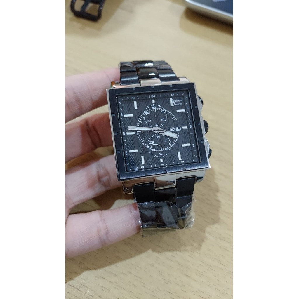 ✅Sale Jam Tangan Pria Alexandre Christie 6460 Ac6460 Silver Black Original Berkualitas