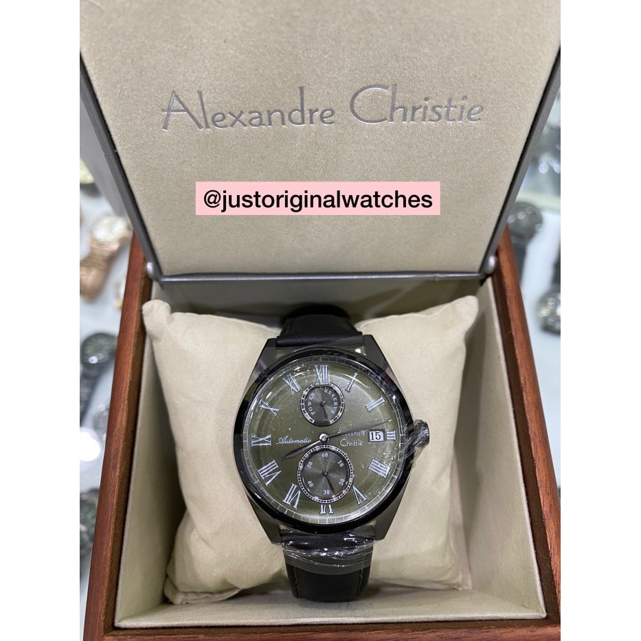 ✅Ready Jam Tangan Pria Alexandre Christie Ac 3040 Malipgn Automatic Man Green Limited