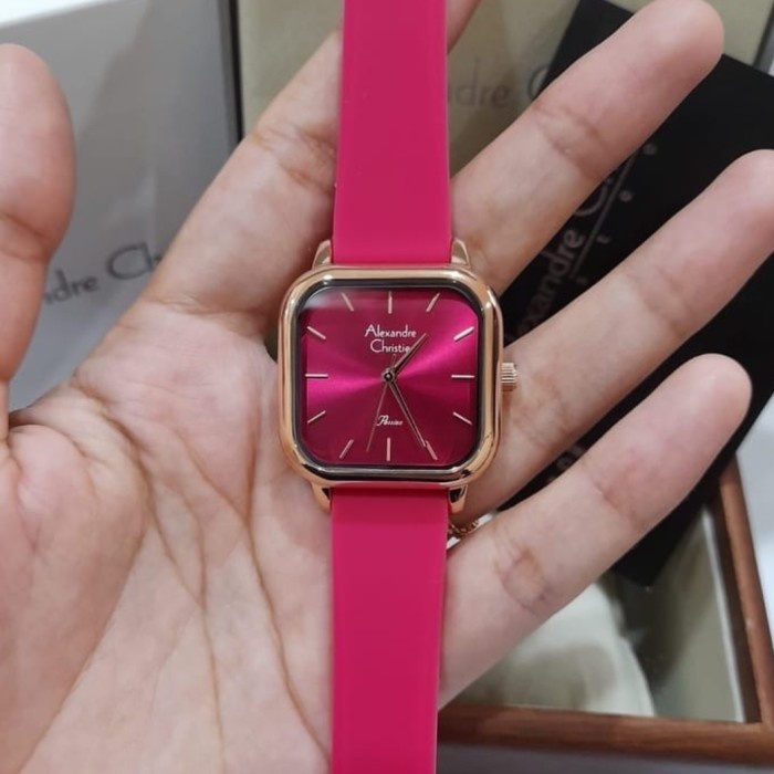 ✅Sale Jam Tangan Wanita Alexandre Christie Original Ac2964 Pink Rosegold Limited