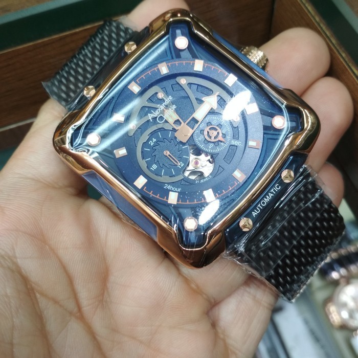 ✅Ready Alexandre Christie 3030 Black Rosegold Blue Rantai Otomatis Berkualitas