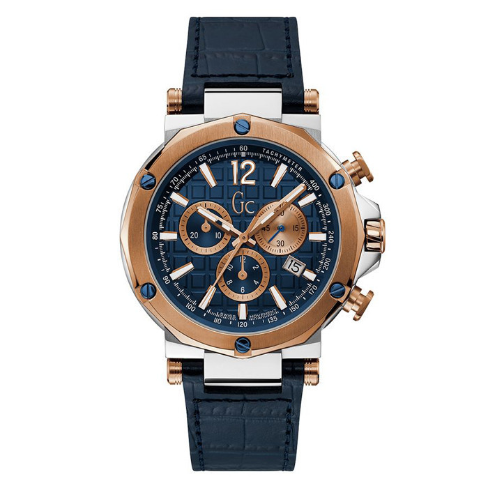 ✅Ready Guess Collection Y53001G7Mf Jam Tangan Pria Tali Kulit Biru Gc Terbaru