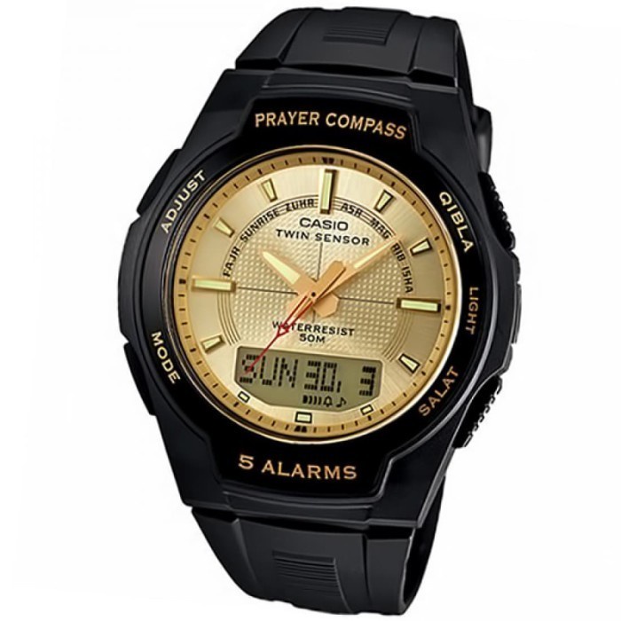 ✅Ready Casio Cpw-500H-9A / Cpw 500H Islamic Prayer Compass Watch Original Berkualitas