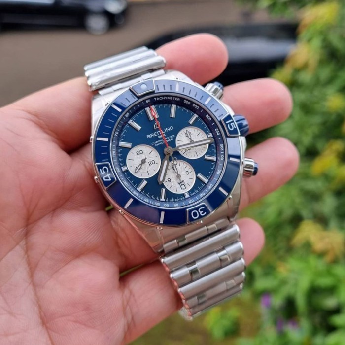 ✅Sale Breitling Super Chronomat B01 Blue Dial Terbaru