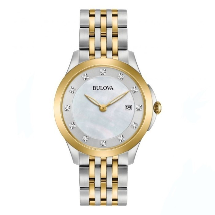 ✅Sale Bulova 98S161 Diamond Silver Gold Terbaru