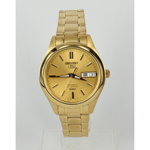 ✅Termurah Seiko 5 Snk876K1 Automatic Gold Tone Ladies Watch Limited
