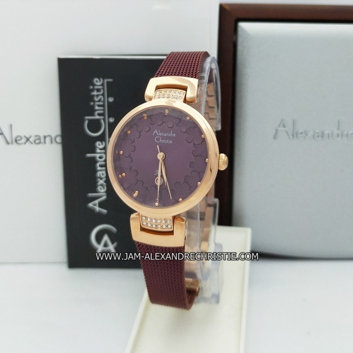 ✨Baru Jam Tangan Wanita Alexandre Christie Ac 2756 Ld Pprg Purple Rosegold Terbatas