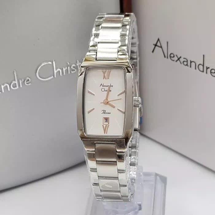 ✨Baru Jam Tangan Cewek / Wanita Alexandre Cristie Ac 2455 Silver Terbatas