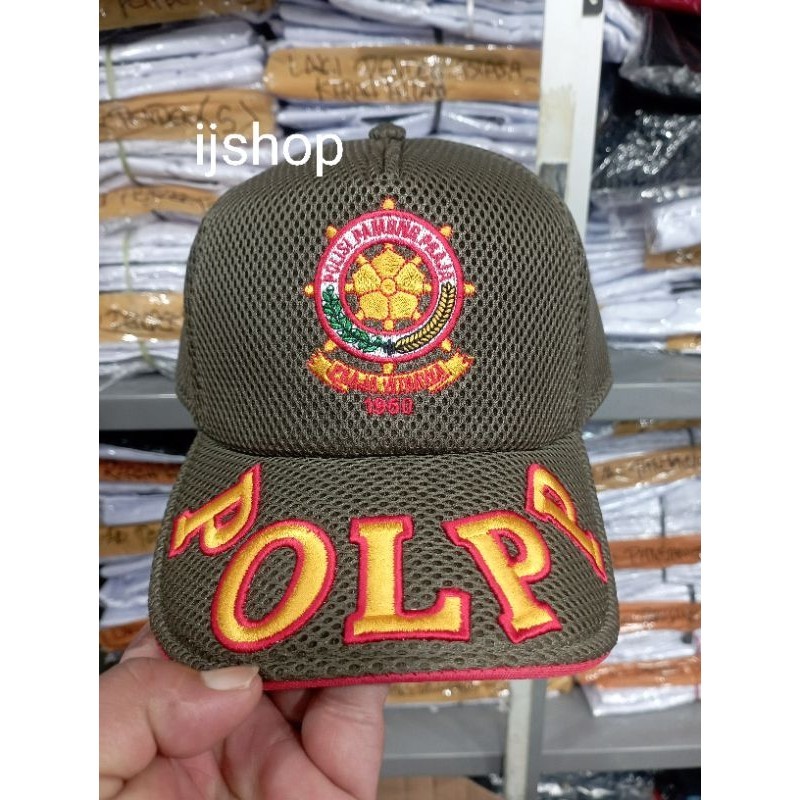 TOPI SATPOL PP DOUBLE MESS TEBAL BORDIR NAMA