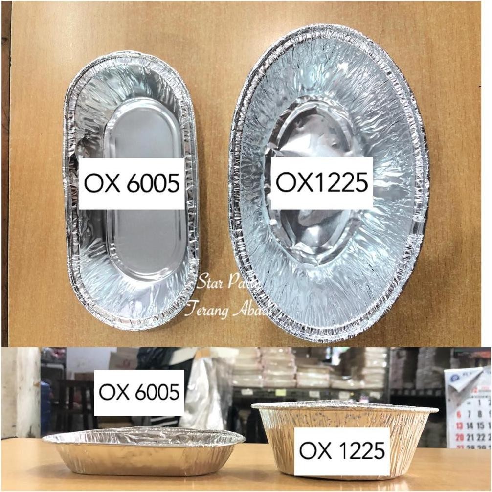 Aluminium Foil Tray Cup Oval OX6005 OX1225 per 10 pcs Ready Aluminium Pastel Tutup