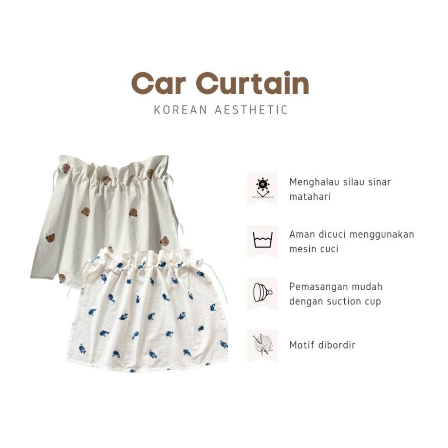 Big Sale Gorden Penutup Jendela Mobil Karakter Lucu / Tirai Mobil Sun Screen Bayi Anti Uv / Portable