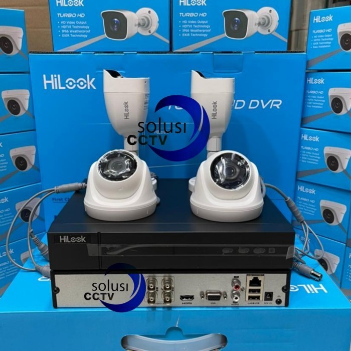 Populer PAKET CCTV HILOOK 4 KAMERA 4 5MP LENGKAP / HILOOK 5MP