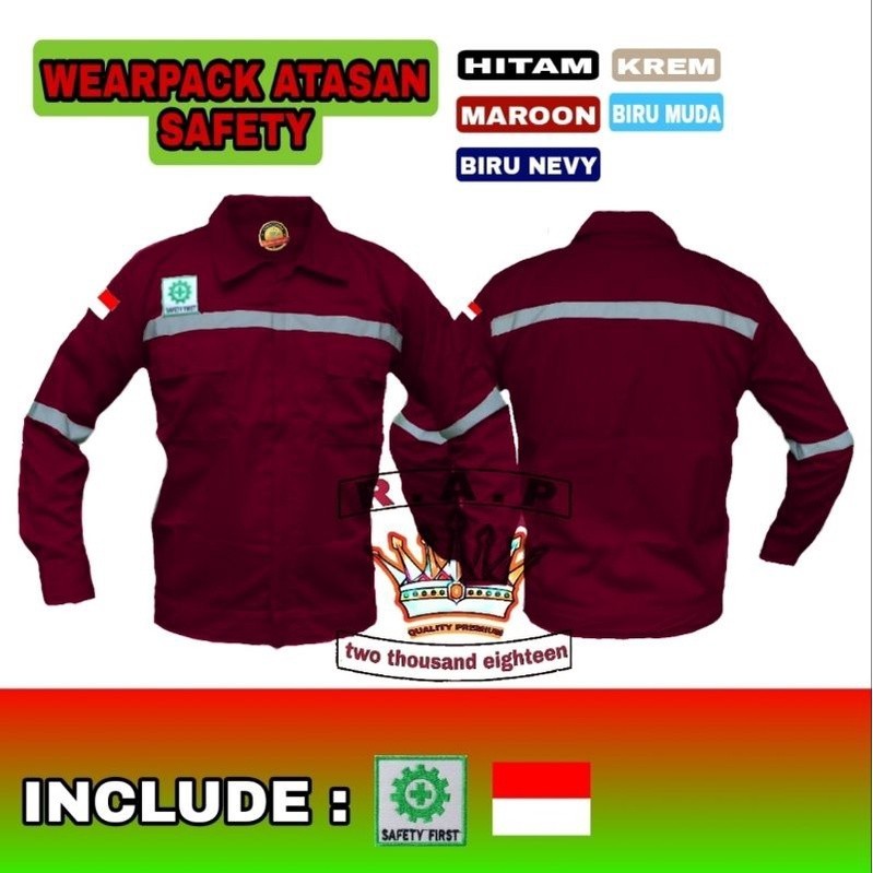 [OUR BEST] SPECIAL PRICE waerpack atasan proyek safety / baju kerja safety /kameja proyek / baju