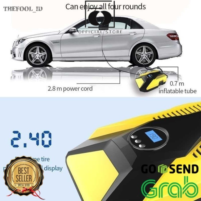 ✅COD Tf Mini Pompa Ban Mobil Elektrik Digital-Mini Pompa Ban Digital - Vr 1 Berkualitas