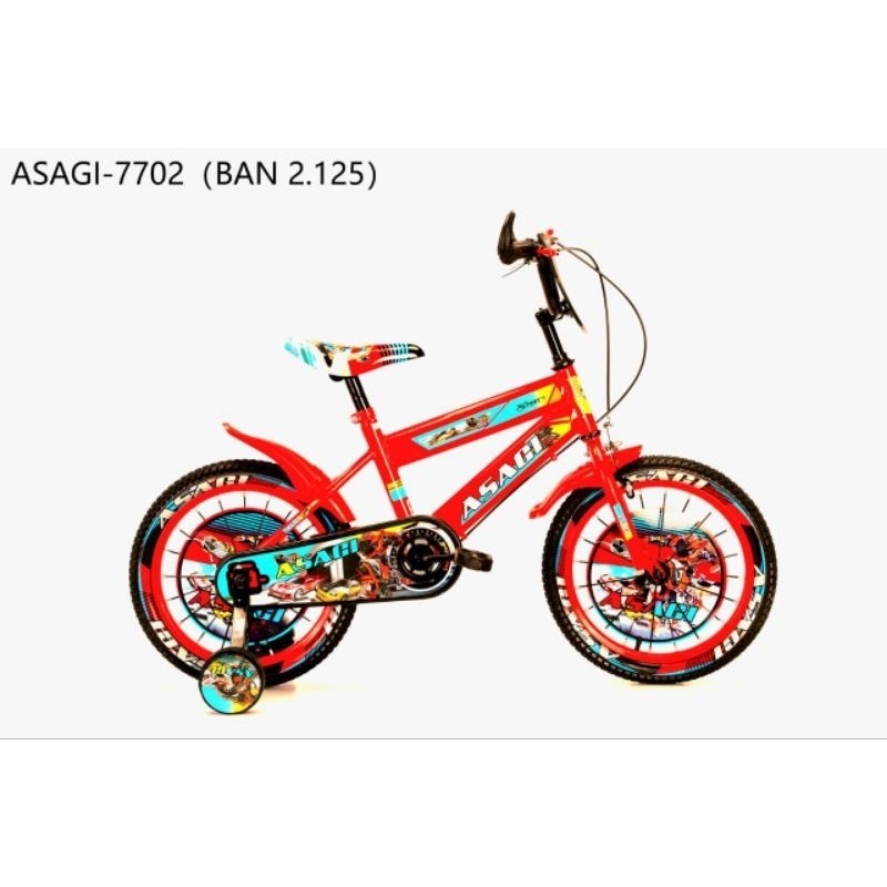 Sepeda Bmx 12 Inch Ban Pompa Anak 2 Sd 4 Thn Ringan Buat Belajar Gowes Rigid Frame Ada Roda Bantu