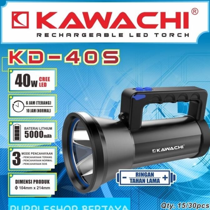 Kawachi Senter Besar Jarak Jauh 2KM Original Senter Jumbo bisa dicas