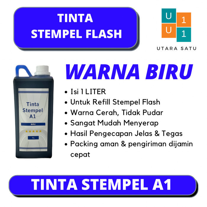

[Baru] Tinta Stempel Flash Warna Biru 1 Liter Diskon