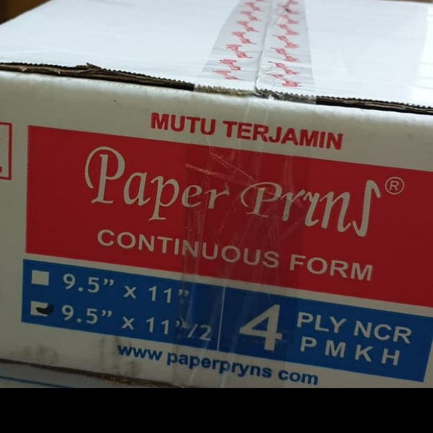 

[Baru] Kertas Continous Form 9.5 X 11/2 4 Ply Bagi 2 Berkualitas