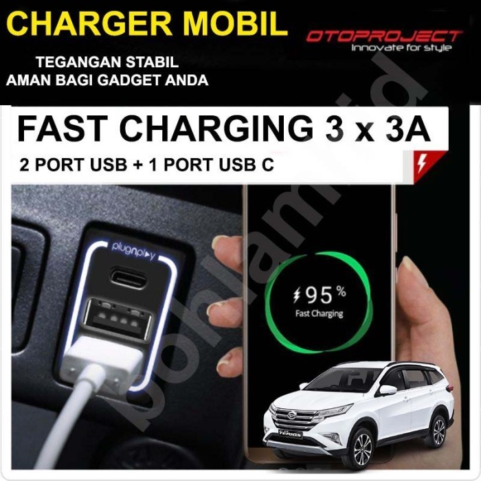 [Original] Usb Fast Charging Terios New Terios V2 Otoproject Charger Hp Mobil 3A Terbatas