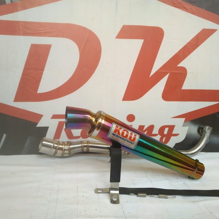 ✅New Ori Knalpot Racing Honda Supra X125 Kou Rainbow High Peforma Terbatas