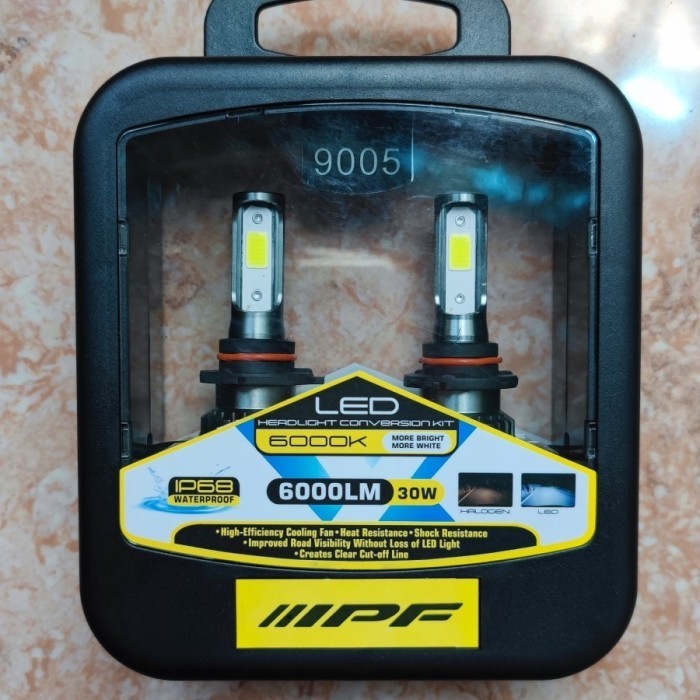 ✅New Ipf Lampu Led 6000 K Super White And Bright Hb3-9005 Ip68 Diskon