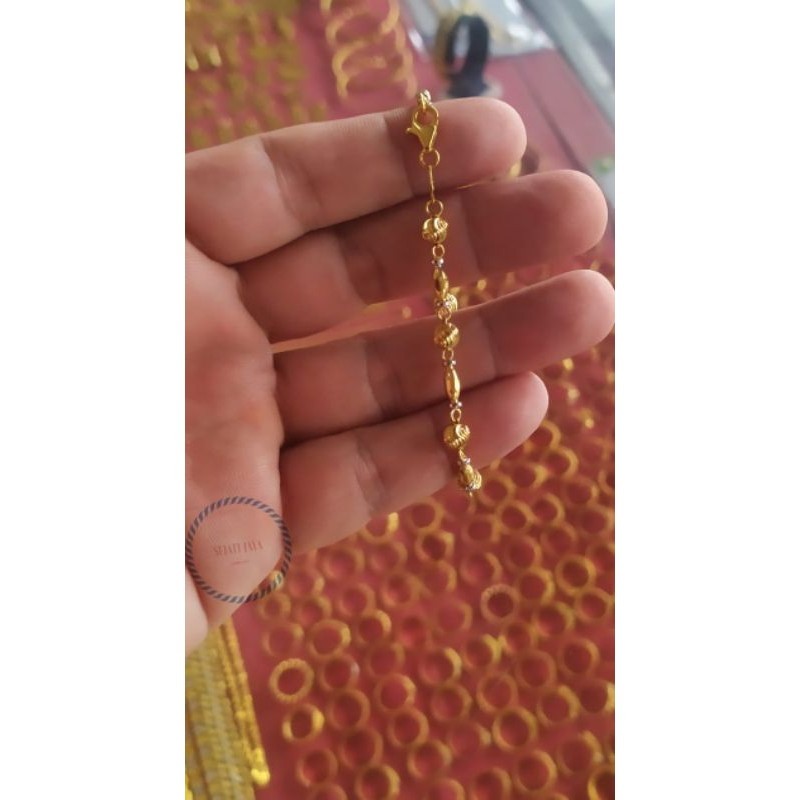 Gelang bowling bola" variasi emas kadar 375